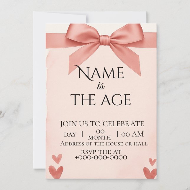 Invitation birthday  einladung (Vorderseite)