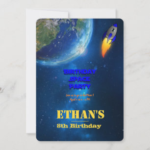 Invitation Birthday in space