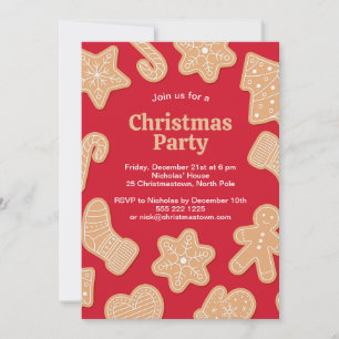 Invitation Biscuits de pain d'épice de Noël doux