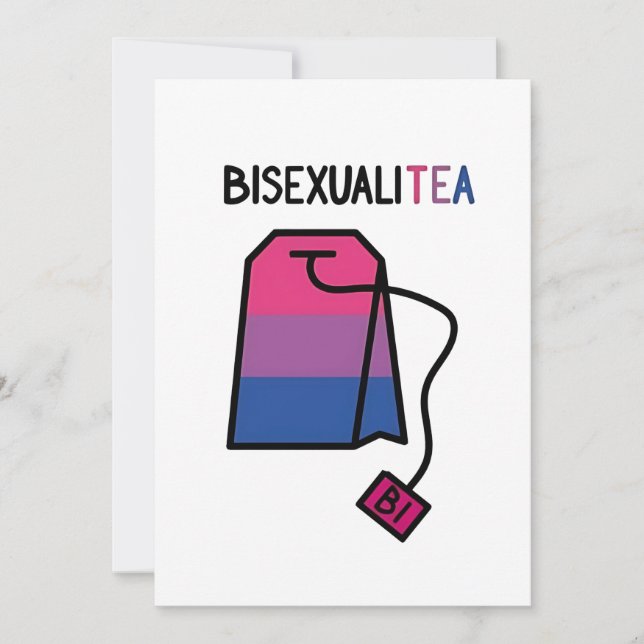 Invitation BisexualiTEA Bi Pride Drapeau Thé bisexuel (Devant)