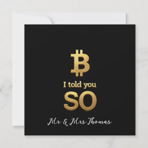 Invitation Bitcoin Vous L'avait Dit Édition Limitée Rétro Cry