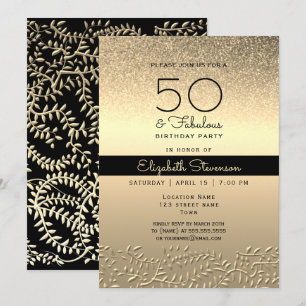 Invitation Black and Gold 50e anniversaire
