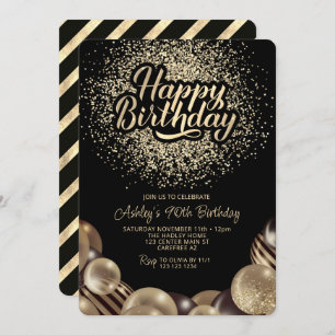 Invitation Black and Gold 90e anniversaire