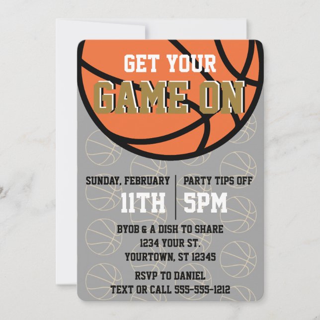 Invitation Black and Gold College Basketball Watch (Devant)