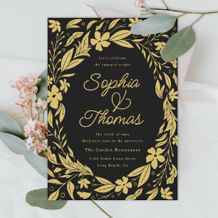 Invitation Black and Gold Couples
