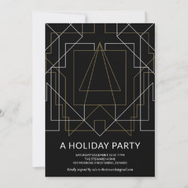 Invitation Black and Gold Holiday Party