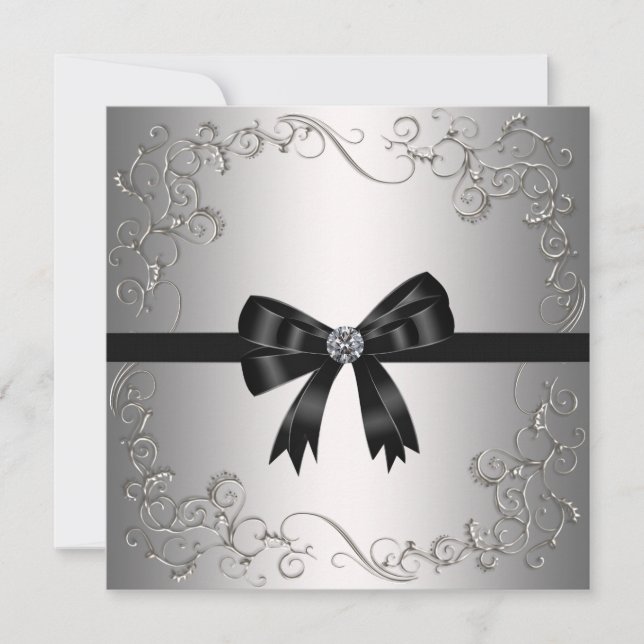 Invitation Black Bow Black Cravate d'entreprise (Devant)