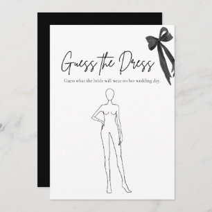 Invitation Black Bow Devine La Fête des mariées De Robe Jeu