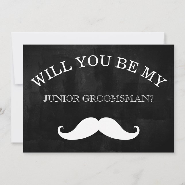 Invitation Black Chalkboard Serez-Vous Mon Groomsman (Devant)