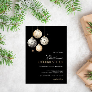 Invitation Black Christmas Celebration Office Corporate Party