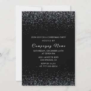 Invitation Black Company Christmas Party Parties scintillant 