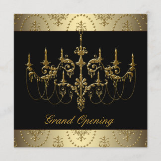 Invitation Black Corporate Business Grand Ouverture