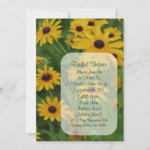 Invitation Black Eyed Susan Art Floral Fête des mariées Invit