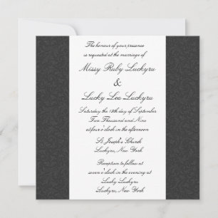 Invitation Black Filigree