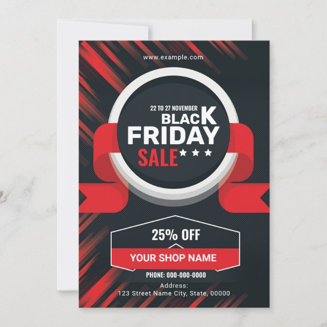Invitation Black Friday Promotional Sale Flyer (Devant)