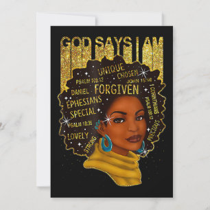 Invitation Black Girl God Dit Que Je Suis Noir Melanin Histoi
