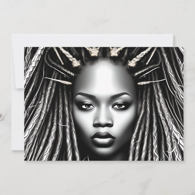 Invitation Black Girl Magic Anniversaire Sista Melanin Femme (Devant)