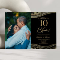 Black Gold Agate 10e anniversaire Mariage fête