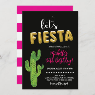 Invitation Black & Gold Fiesta