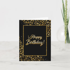 Invitation Black Gold & Jewel Leopard