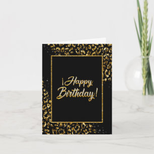 Invitation Black Gold & Jewel Leopard