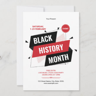 Invitation Black History Month Flyer Template