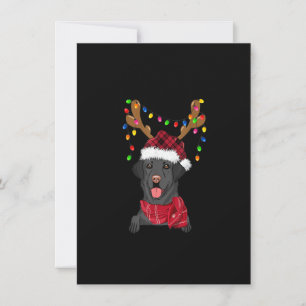 Invitation Black Lab Labrador Christmas Tree Light Pyjama Chi