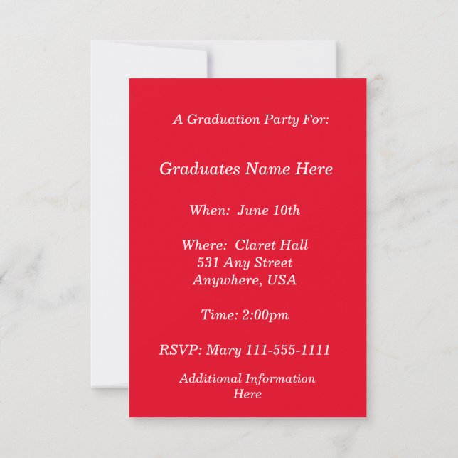 Invitation Black LPN Infirmière Graduation Scrub #90 (Dos)