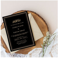 Black Modern Minimaliste Frame Engagement