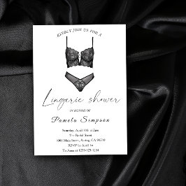 Invitation Black Ooh La Lingerie Fête des mariées