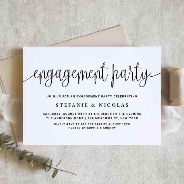 Invitation Black Pretty Calligraphy (Créateur téléchargé)