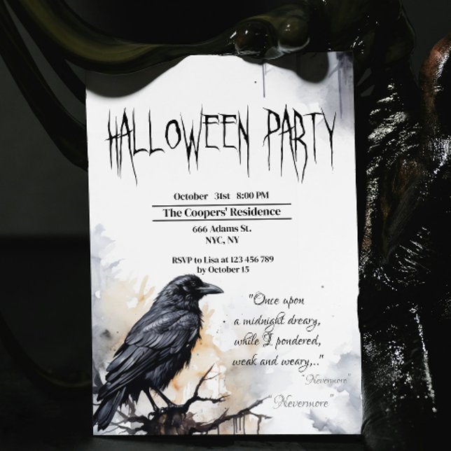 Invitation Black Raven Halloween (Créateur téléchargé)