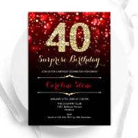 Black Red Gold Surprise 40e anniversaire