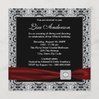 Black Red Womans Cranberry Red 50e fête d'annivers