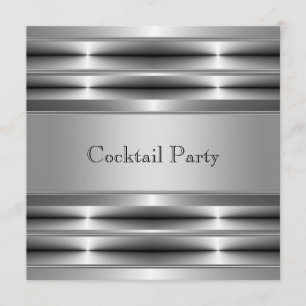 Invitation Black Silver Mans 30e fête d'anniversaire