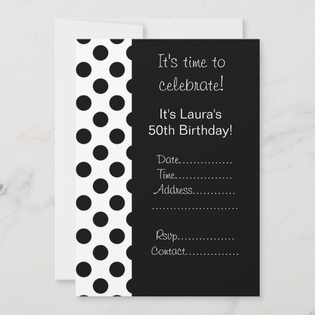 Invitation Black spot 50e anniversaire (Devant)