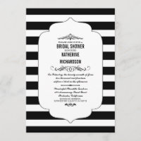 Black Stripes Ascot Chic Fêtes des mariées Invitat