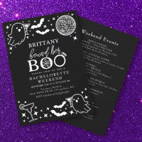 Black Trouve son Boo Halloween Bachelorette Week-e