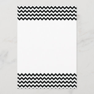 Invitation Black White Chevrons