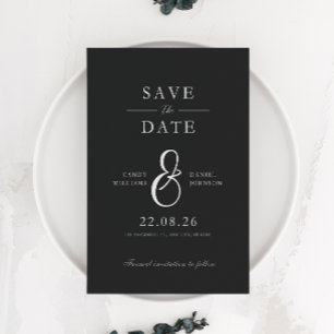 Invitation Black & White Minimalist Enregistrer L'Invitation