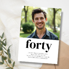 Invitation Black & White Quarty 40e anniversaire