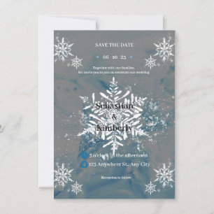 Invitation Black Winter Wedding