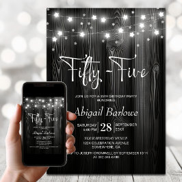 Invitation Black Wood 55e fête d'anniversaire