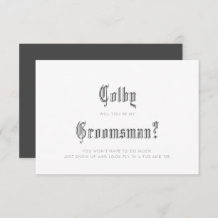 Invitation Blackletter Groomsman