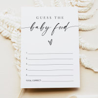 BLAIR Modern Guess The Baby Food Baby shower Jeu