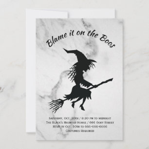Invitation Blâmez-le sur le Boos Marble Halloween Party