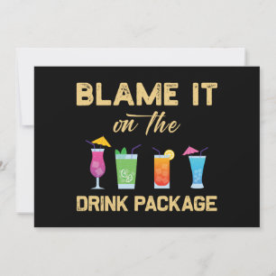 Invitation Blâmez-le sur le forfait Drink Funny Family Cruise