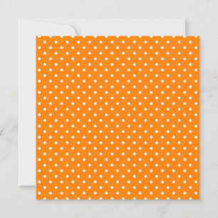 Invitation Blanc à pois orange et blanc