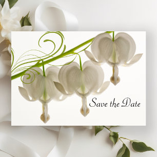 Invitation Blanc Bleeding Hearts Flower Wedding Enregistrer l