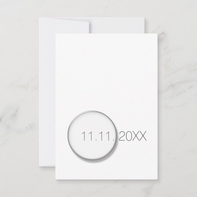 Invitation Blanc Enregistrer La Date Anniversaire Vip Invitat (Devant)